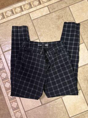 Old Navy Black Windowpane Plaid Trousers